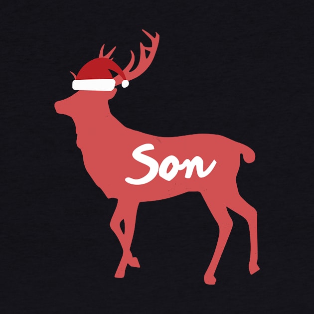 Son Boy Reindeer Family Group Christmas Eve Matching by Freid